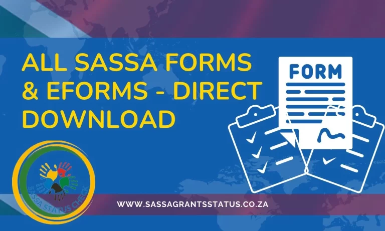SASSA Forms & eForms Download in PDF Format