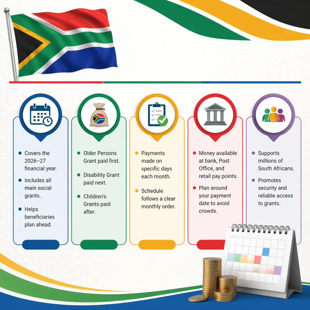 Full SASSA Payment Schedule for 2026–27